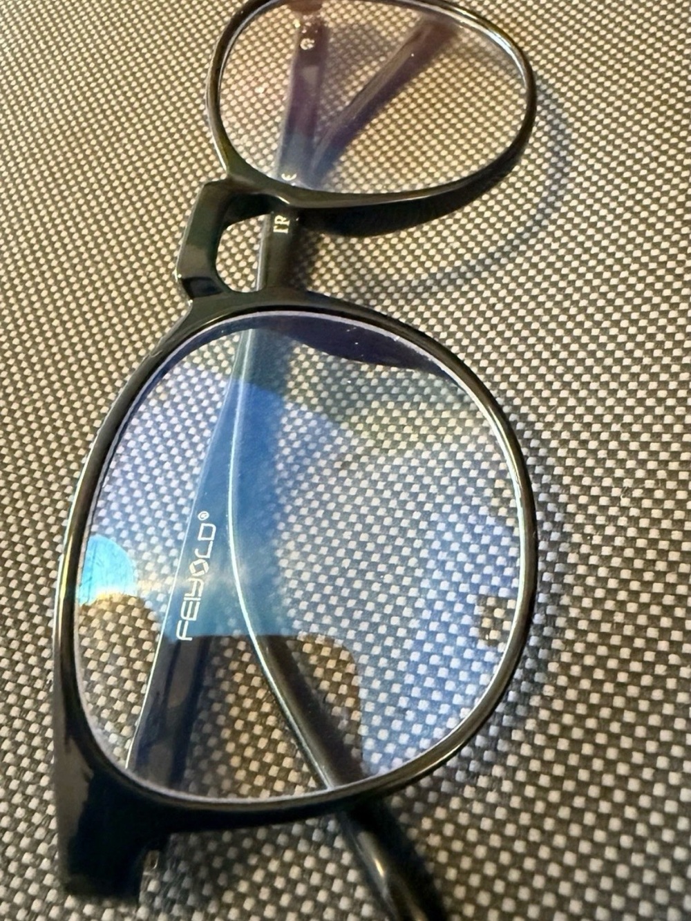 Blue Light Blocking Glasses Unisex Retro Round Anti Eyestrain FEIYOLD